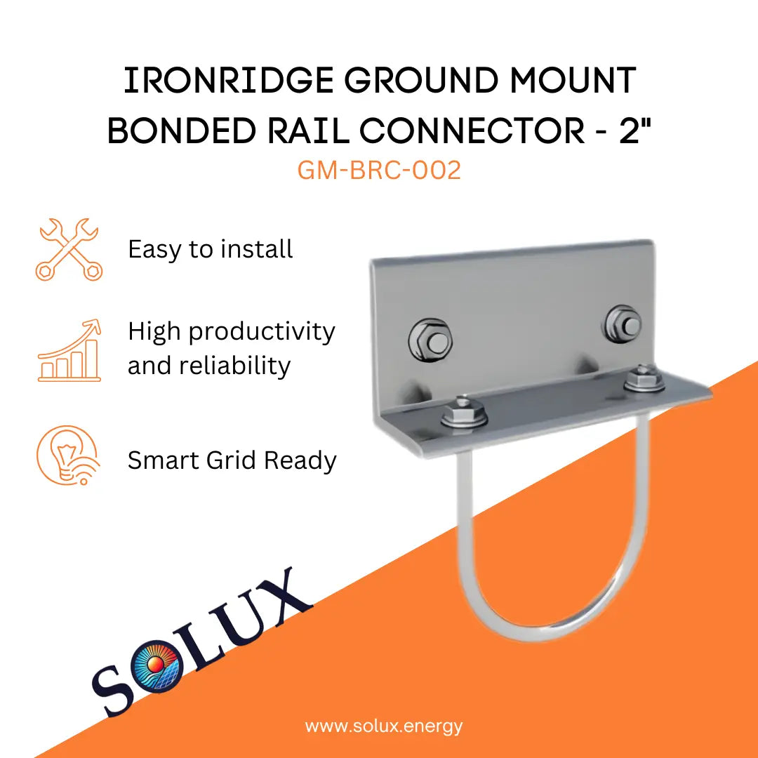 This is an image of Ironridge Rail Connector 2" - Bonded Ground Mount